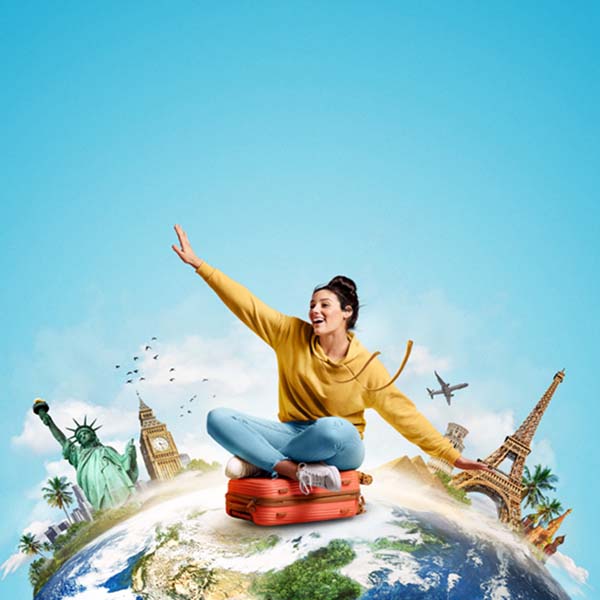 Full shot travel concept